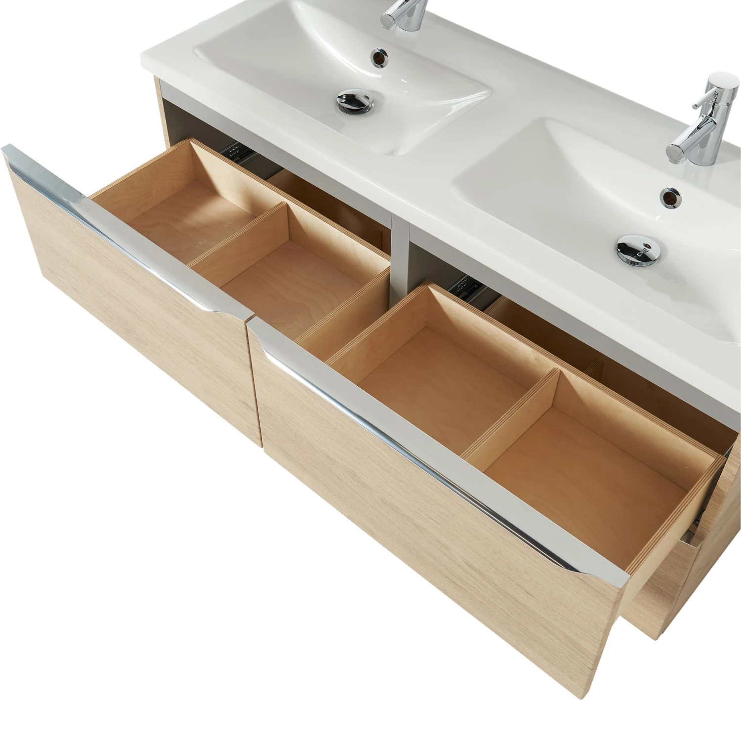 GoodHome Imandra & Mila Oak Effect Wall-mounted Vanity Unit & Basin Set (W)1204mm 6 GoodHome Imandra & Mila Oak Effect Wall-mounted Vanity Unit & Basin Set (W)1204mm - Image 4