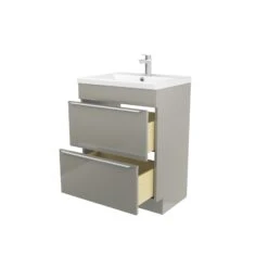 GoodHome Imandra & Mila Taupe Freestanding Vanity Unit & Basin Set (W)604mm -Trade point goodhome imandra mila taupe freestanding vanity unit basin set w 604mm3663602312642 03c bq