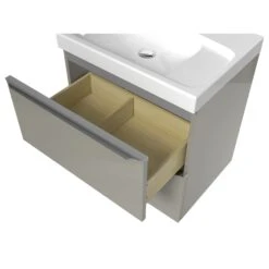 GoodHome Imandra & Mila Taupe Freestanding Vanity Unit & Basin Set (W)604mm -Trade point goodhome imandra mila taupe freestanding vanity unit basin set w 604mm3663602312642 04c bq