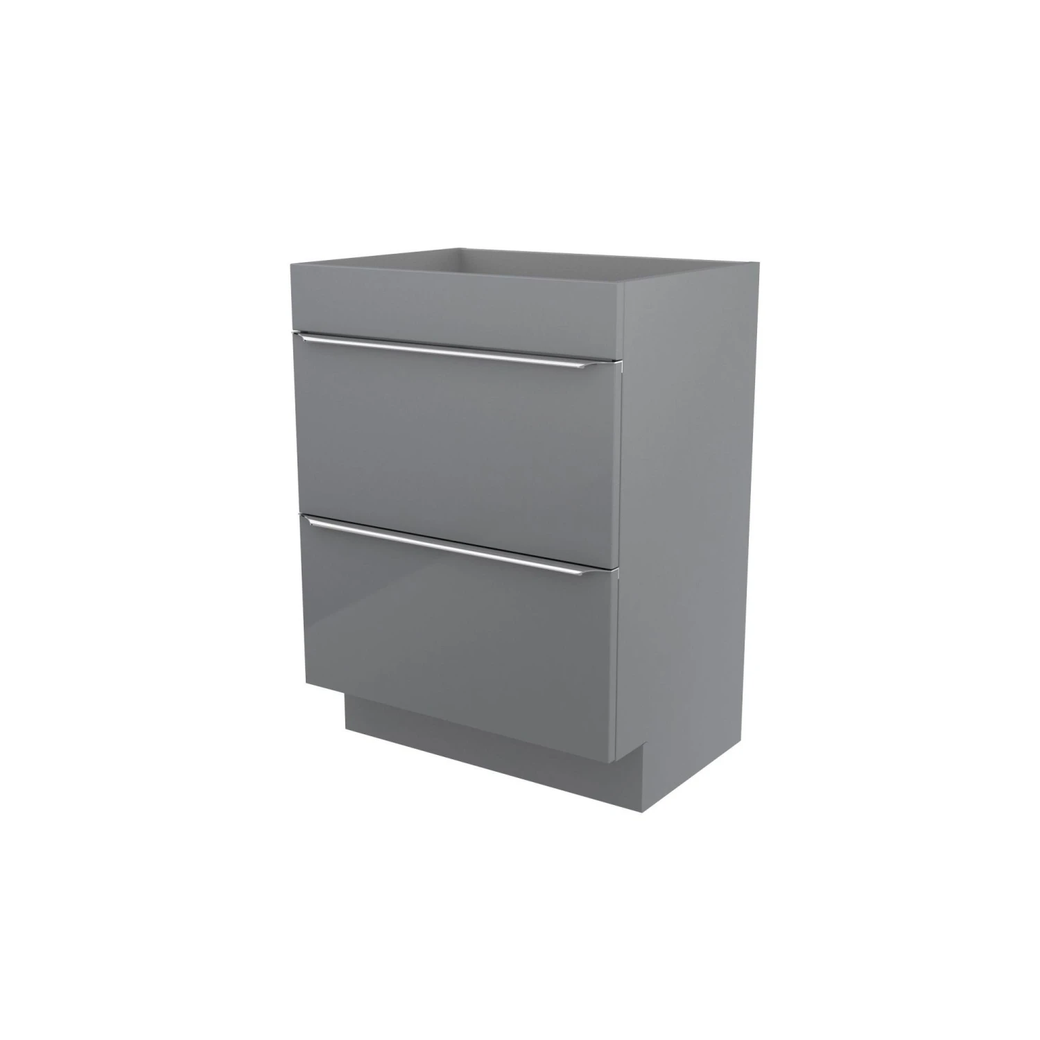 GoodHome Imandra & Nira Grey Freestanding Vanity Unit & Basin Set (W)604mm 4 GoodHome Imandra & Nira Grey Freestanding Vanity Unit & Basin Set (W)604mm - Image 2