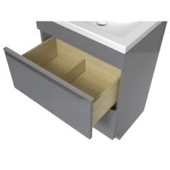 GoodHome Imandra & Nira Grey Freestanding Vanity Unit & Basin Set (W)604mm 11 GoodHome Imandra & Nira Grey Freestanding Vanity Unit & Basin Set (W)604mm -Trade point goodhome imandra nira grey freestanding vanity unit basin set w 604mm3663602312604 36c bq