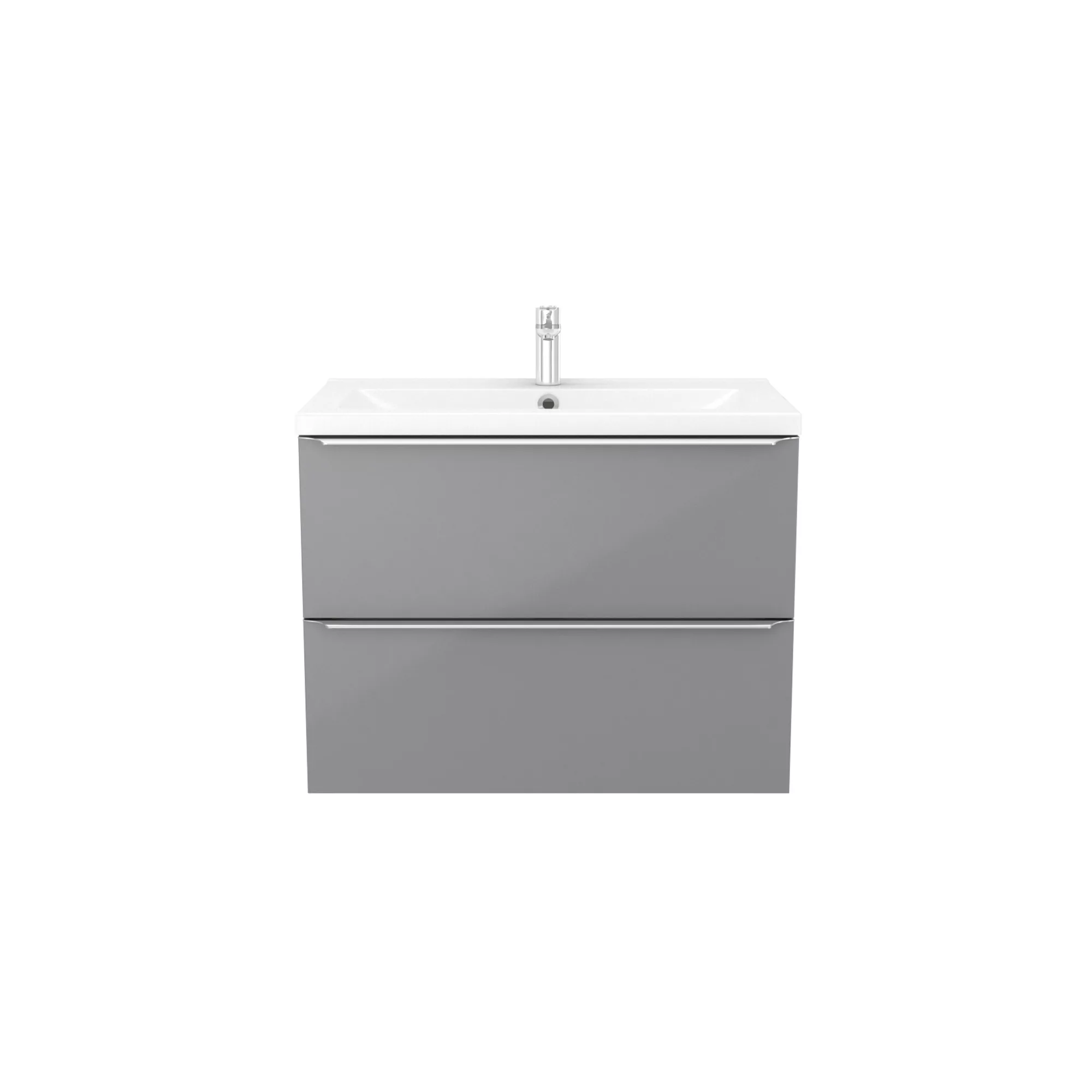 GoodHome Imandra & Nira Grey Wall-mounted Vanity Unit & Basin Set (W)804mm 6 GoodHome Imandra & Nira Grey Wall-mounted Vanity Unit & Basin Set (W)804mm - Image 4