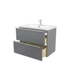 GoodHome Imandra & Nira Grey Wall-mounted Vanity Unit & Basin Set (W)804mm 16 GoodHome Imandra & Nira Grey Wall-mounted Vanity Unit & Basin Set (W)804mm -Trade point goodhome imandra nira grey wall mounted vanity unit basin set w 804mm3663602313342 05c bq