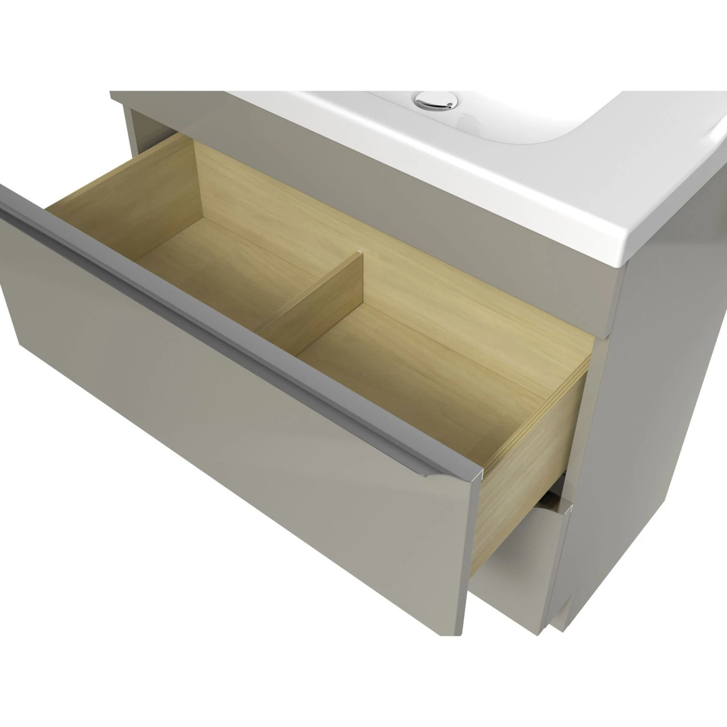 GoodHome Imandra & Nira Taupe Freestanding Vanity Unit & Basin Set (W)804mm 5 GoodHome Imandra & Nira Taupe Freestanding Vanity Unit & Basin Set (W)804mm - Image 3