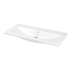 GoodHome Imandra & Nira White Wall-mounted Vanity Unit & Basin Set (W)1004mm -Trade point goodhome imandra nira white wall mounted vanity unit basin set w 1004mm3663602312987 01c bq