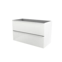GoodHome Imandra & Nira White Wall-mounted Vanity Unit & Basin Set (W)1004mm -Trade point goodhome imandra nira white wall mounted vanity unit basin set w 1004mm3663602312987 02c bq