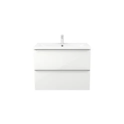 GoodHome Imandra & Nira White Wall-mounted Vanity Unit & Basin Set (W)804mm 13 GoodHome Imandra & Nira White Wall-mounted Vanity Unit & Basin Set (W)804mm -Trade point goodhome imandra nira white wall mounted vanity unit basin set w 804mm3663602313434 03c bq