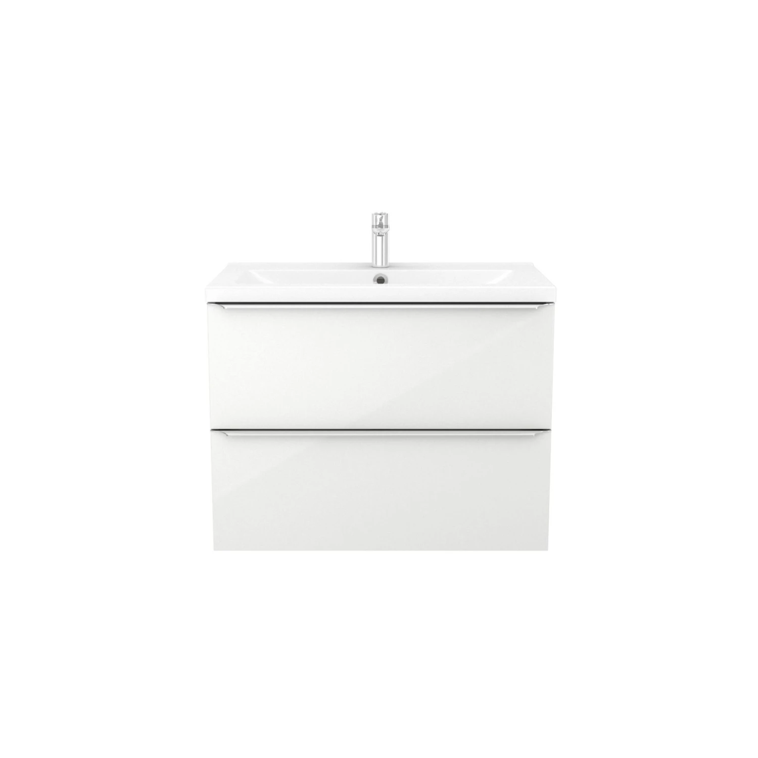 GoodHome Imandra & Nira White Wall-mounted Vanity Unit & Basin Set (W)804mm 6 GoodHome Imandra & Nira White Wall-mounted Vanity Unit & Basin Set (W)804mm - Image 4