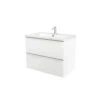 GoodHome Imandra & Nira White Wall-mounted Vanity Unit & Basin Set (W)804mm