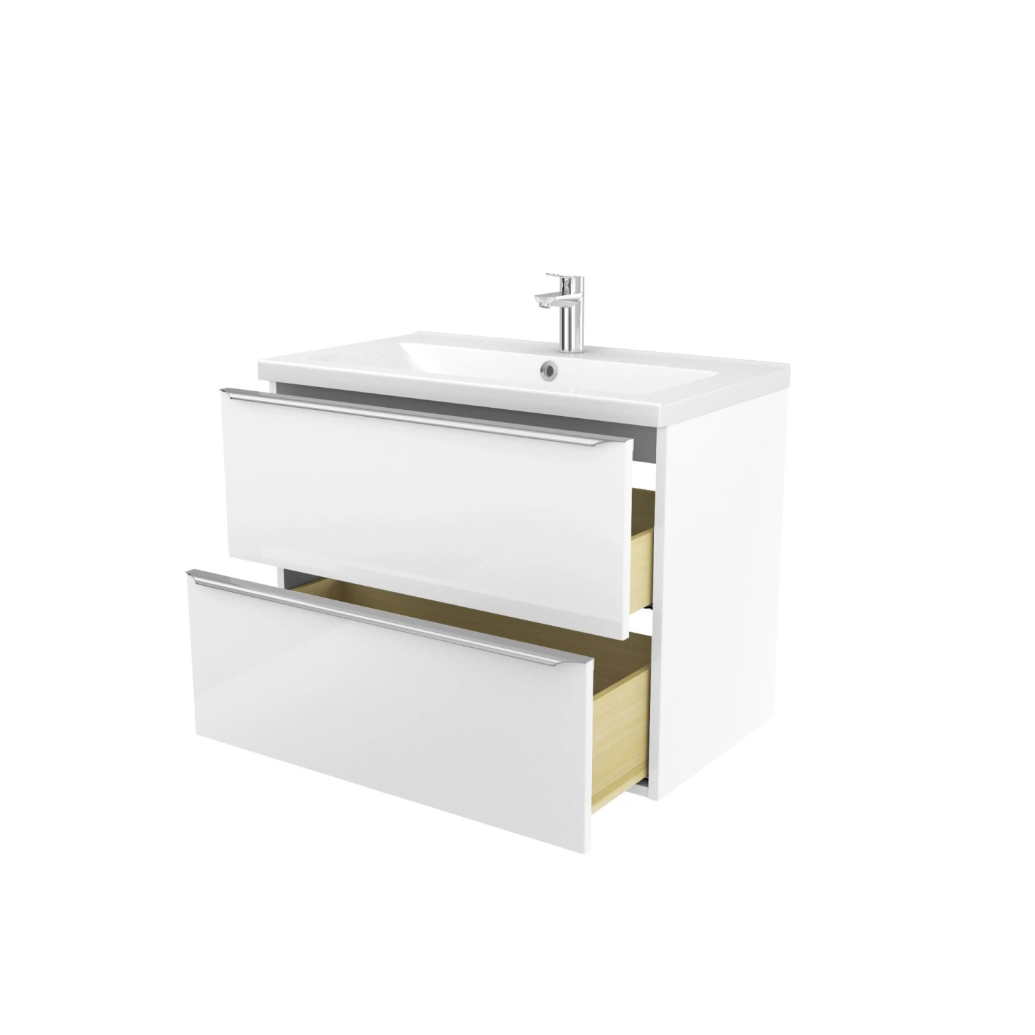 GoodHome Imandra & Nira White Wall-mounted Vanity Unit & Basin Set (W)804mm 7 GoodHome Imandra & Nira White Wall-mounted Vanity Unit & Basin Set (W)804mm - Image 5