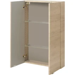 GoodHome Imandra Oak Effect Double Wall Cabinet (W)600mm (H)900mm -Trade point goodhome imandra oak effect double wall cabinet w 600mm h 900mm3663602526810 03bq