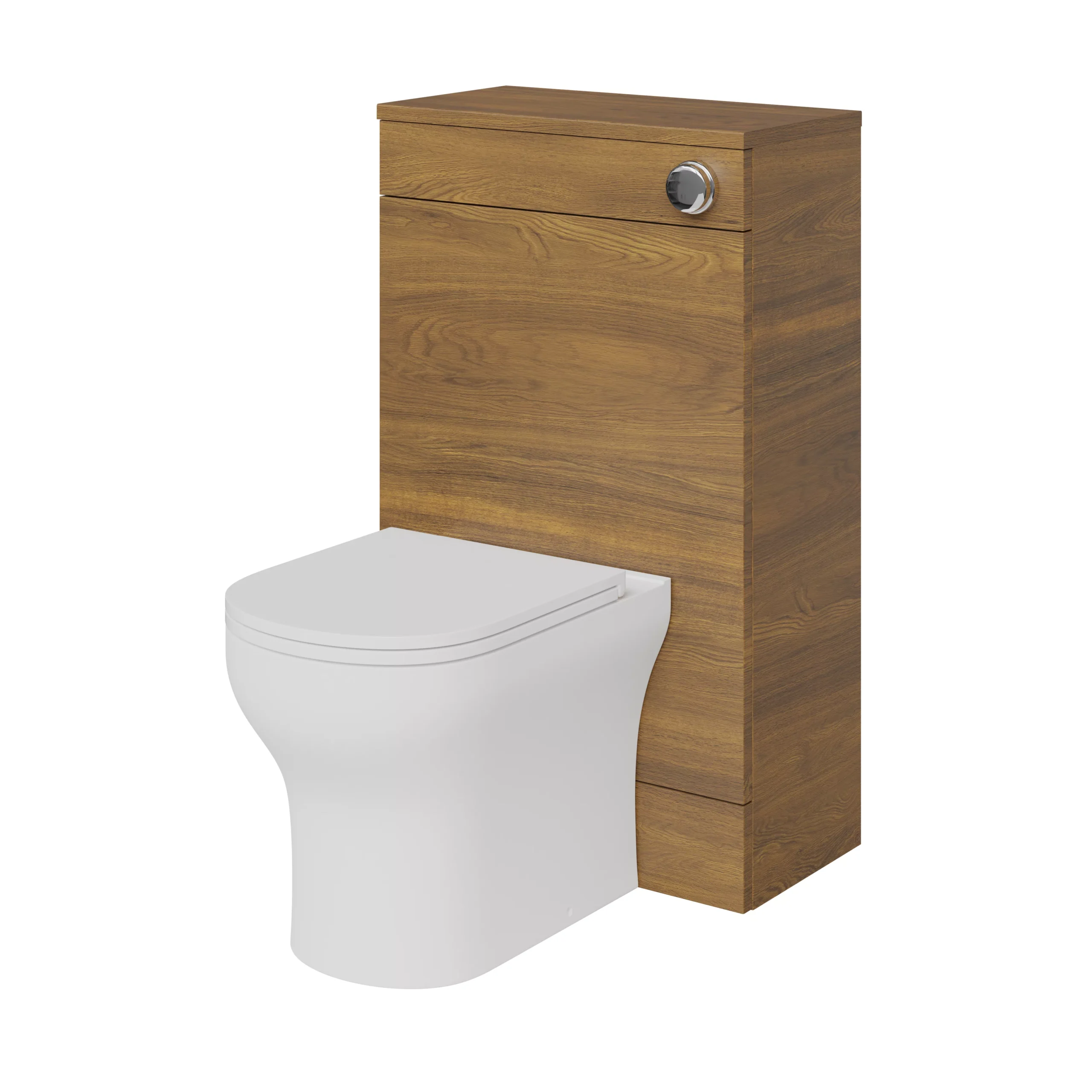 GoodHome Imandra Walnut Effect Freestanding Toilet Cabinet (W)500mm (H)840mm 5 GoodHome Imandra Walnut Effect Freestanding Toilet Cabinet (W)500mm (H)840mm - Image 3