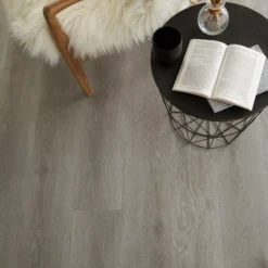 GoodHome Jazy Grey Wood Effect Vinyl Tile Pack Of 10
