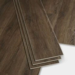 GoodHome Jazy Mid Brown Wood Effect Vinyl Tile Pack Of 8