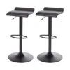 GoodHome Karonda Black Adjustable Swivel Bar Stool, Pack Of 2 -Trade point goodhome karonda black adjustable swivel bar stool pack of 25059340017297 01c