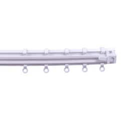 GoodHome Kias Matt White Non Extendable Curtain Coil Track, (L)5m