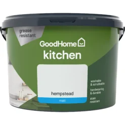 GoodHome Kitchen Hempstead Matt Emulsion Paint, 2.5L -Trade point goodhome kitchen hempstead matt emulsion paint 2 5l3663602403722 02c