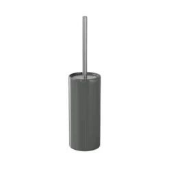 GoodHome Koros Anthracite Ceramic, Polypropylene (PP) & Stainless Steel Toilet Brush & Holder