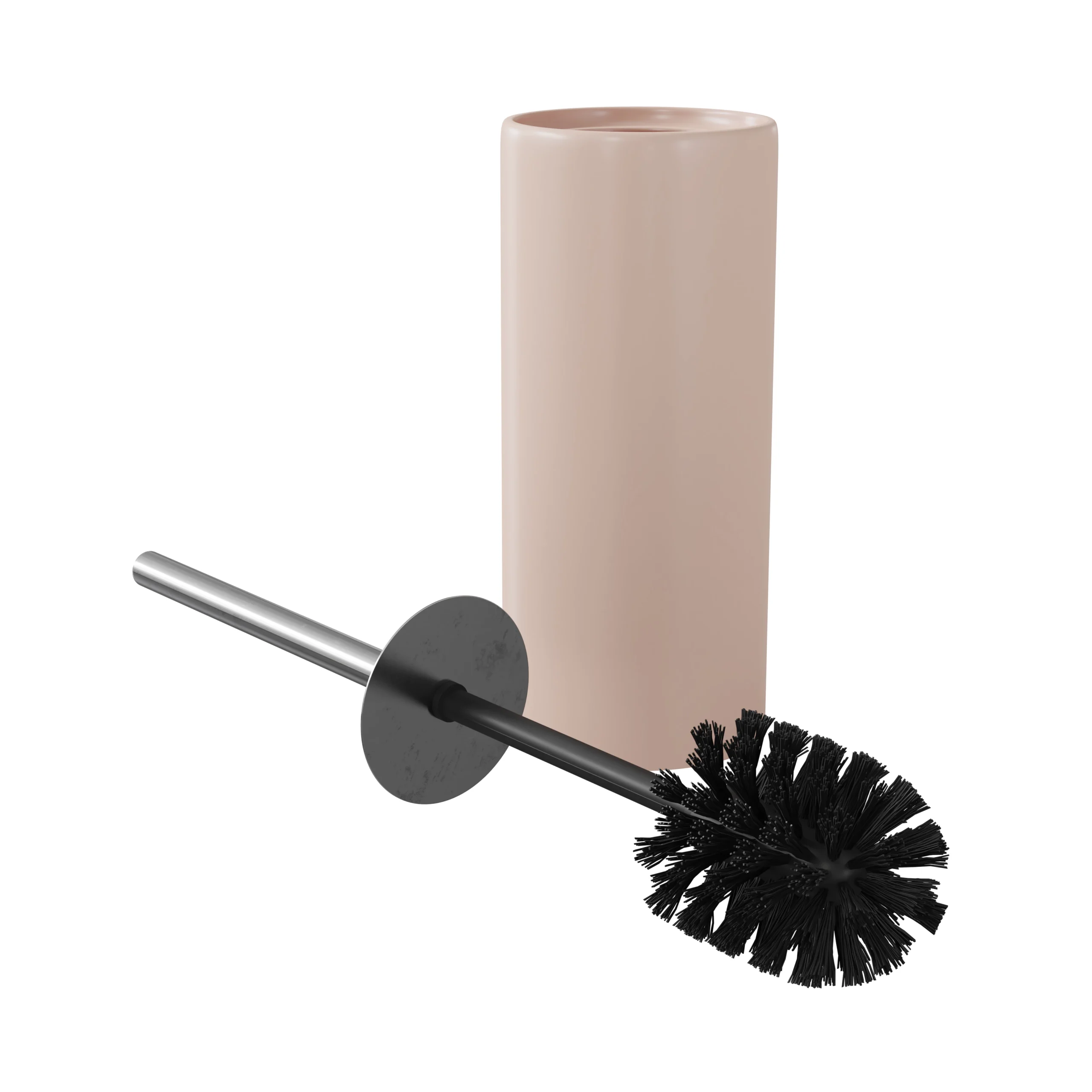 GoodHome Koros Blush Pink Ceramic, Polypropylene (PP) & Stainless Steel Toilet Brush & Holder 4 GoodHome Koros Blush Pink Ceramic, Polypropylene (PP) & Stainless Steel Toilet Brush & Holder - Image 2