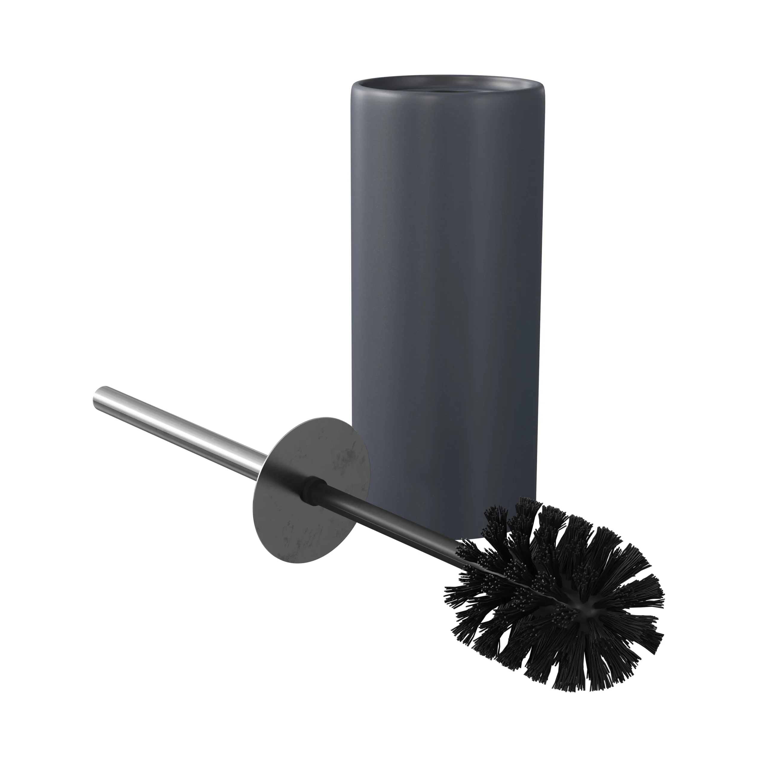 GoodHome Koros Midnight Blue Ceramic, Polypropylene (PP) & Stainless Steel Toilet Brush & Holder 4 GoodHome Koros Midnight Blue Ceramic, Polypropylene (PP) & Stainless Steel Toilet Brush & Holder - Image 2