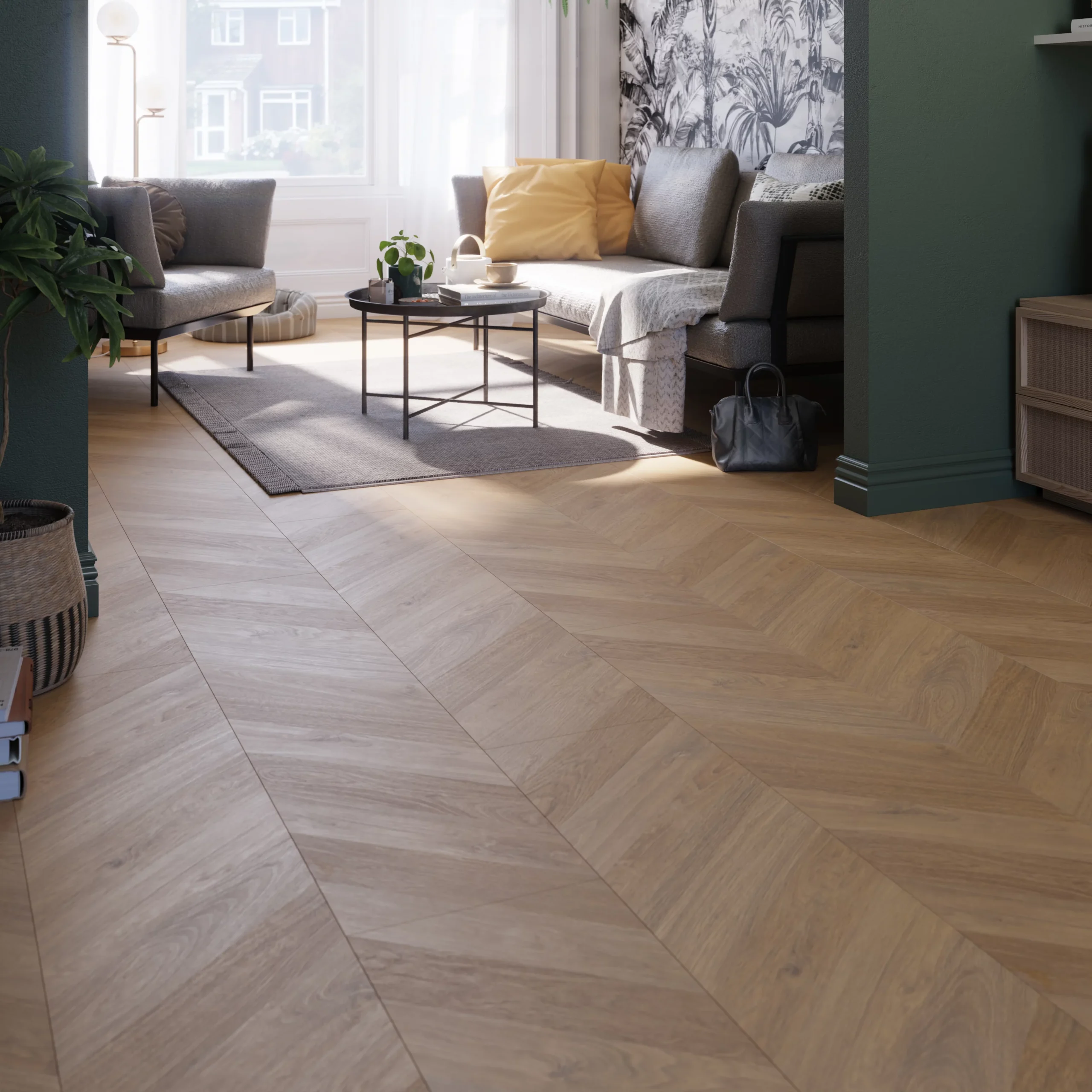 GoodHome Leyton Honey Wood Effect Laminate Flooring, 1.72m² 3 GoodHome Leyton Honey Wood Effect Laminate Flooring, 1.72m²