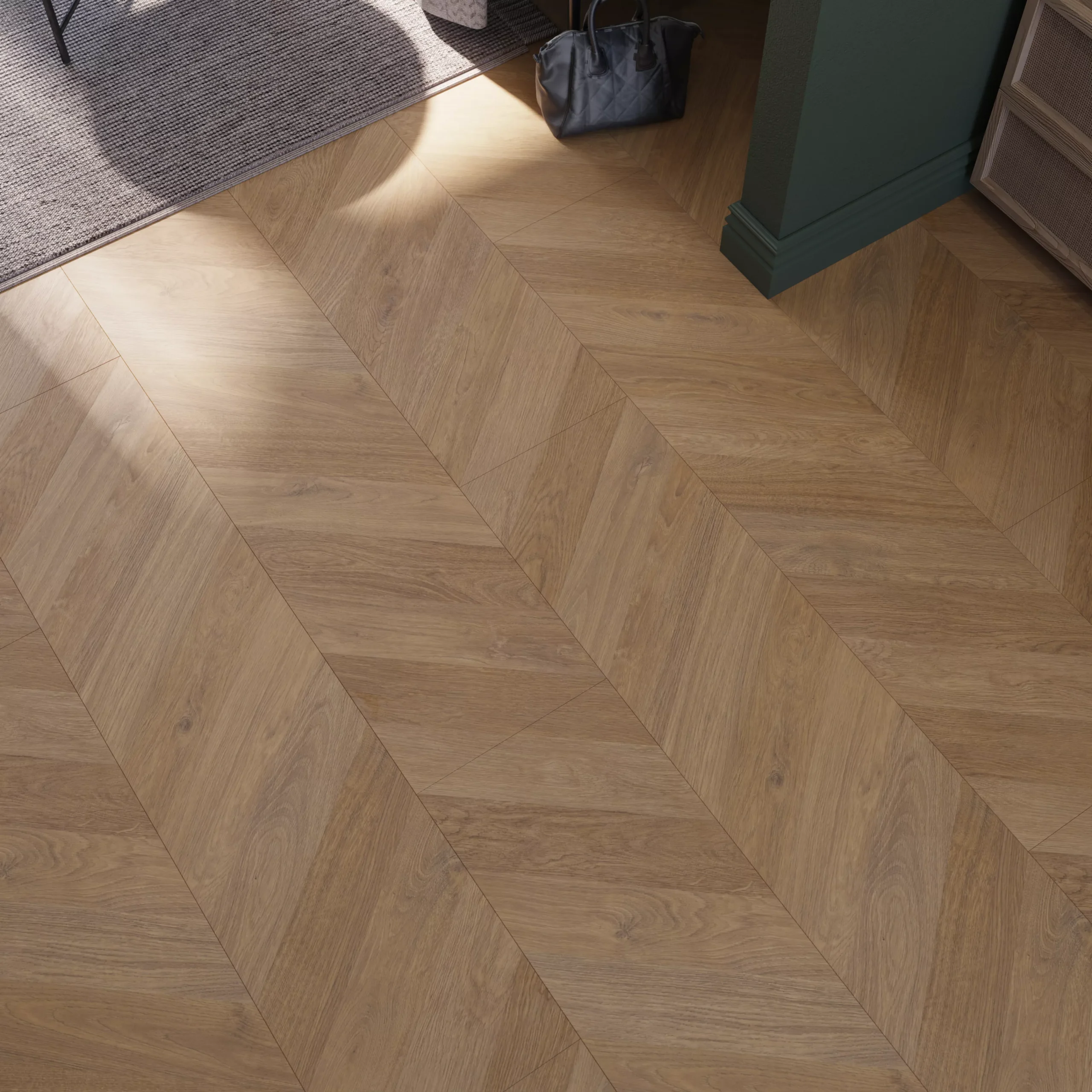 GoodHome Leyton Honey Wood Effect Laminate Flooring, 1.72m² 9 GoodHome Leyton Honey Wood Effect Laminate Flooring, 1.72m² - Image 7