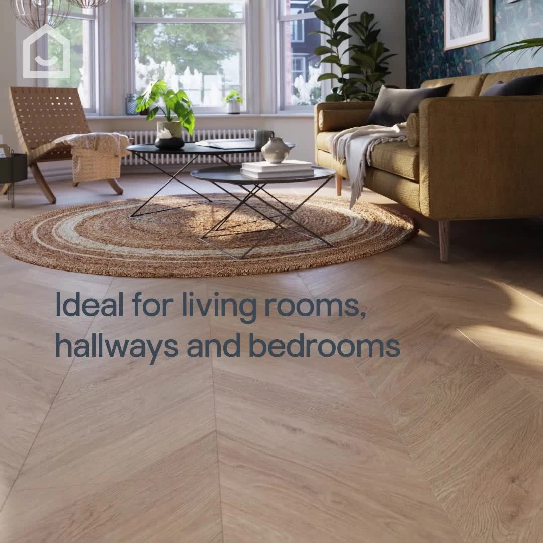 GoodHome Leyton Natural Wood Effect Laminate Flooring, 1.72m² 4 GoodHome Leyton Natural Wood Effect Laminate Flooring, 1.72m² - Image 2