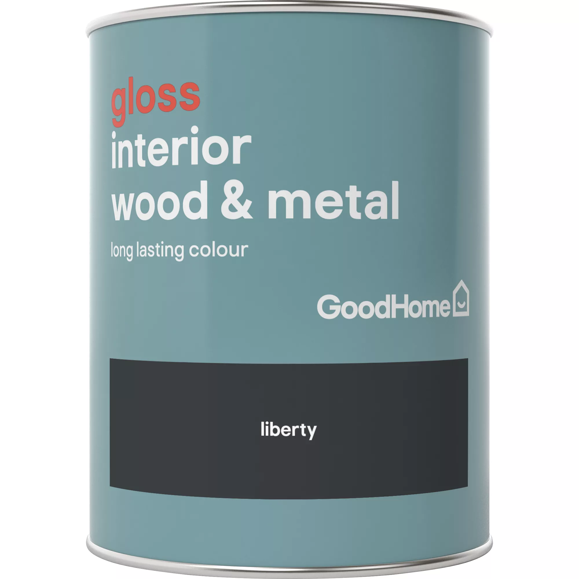 GoodHome Liberty Black Gloss Metal & Wood Paint, 750ml 4 GoodHome Liberty Black Gloss Metal & Wood Paint, 750ml - Image 2