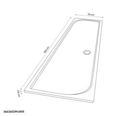GoodHome Limski White Rectangular Shower Tray (L)160cm (W)70cm (H)2.8cm 13 GoodHome Limski White Rectangular Shower Tray (L)160cm (W)70cm (H)2.8cm -Trade point goodhome limski white rectangular shower tray l 160cm w 70cm h 2 8cm3663602943815 01t