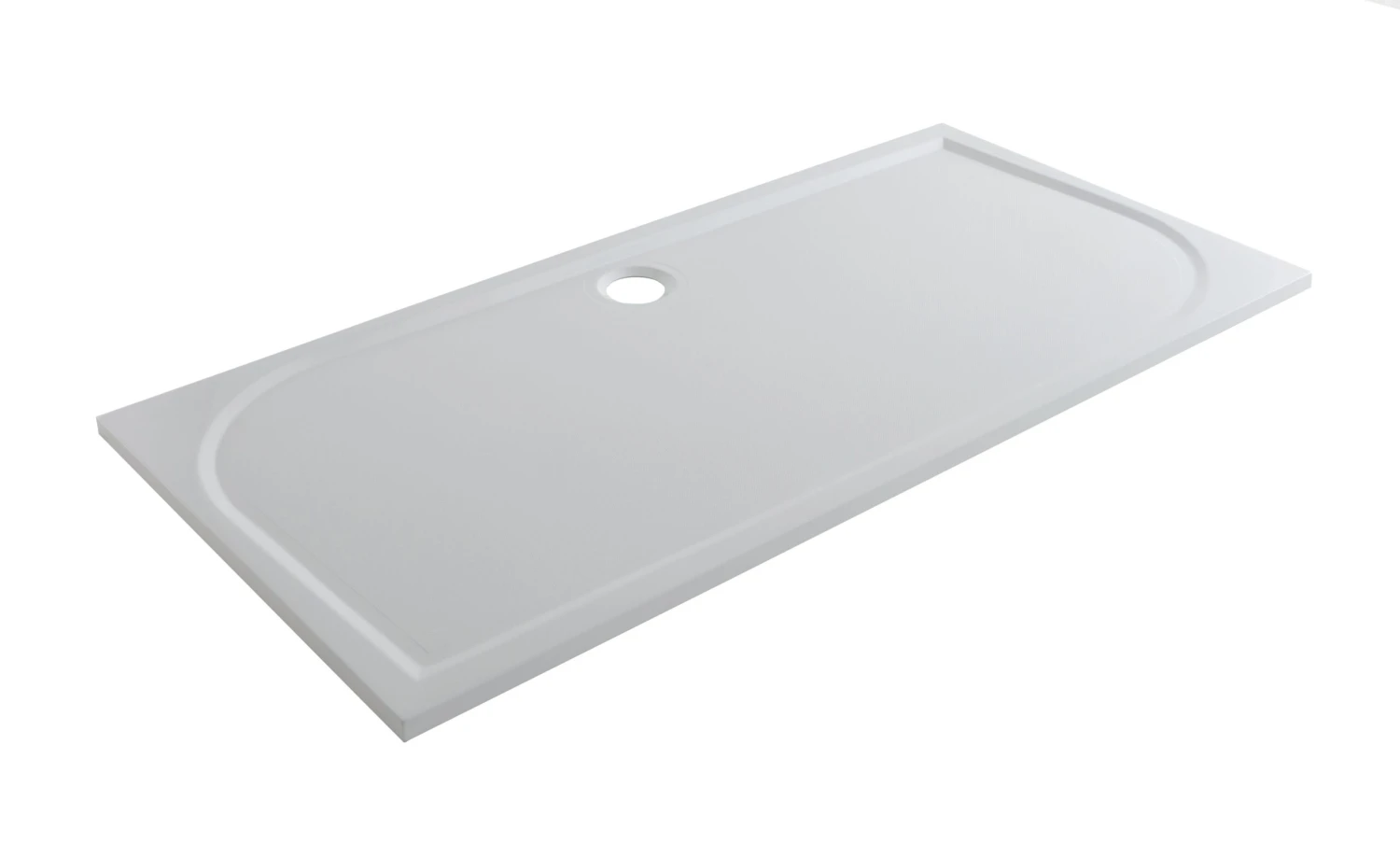 GoodHome Limski White Rectangular Shower Tray (L)160cm (W)70cm (H)2.8cm 4 GoodHome Limski White Rectangular Shower Tray (L)160cm (W)70cm (H)2.8cm - Image 2