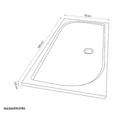 GoodHome Limsky Rectangular Shower Tray (L)700mm (W)1000mm (H)28mm 13 GoodHome Limsky Rectangular Shower Tray (L)700mm (W)1000mm (H)28mm -Trade point goodhome limsky rectangular shower tray l 700mm w 1000mm h 28mm3663602943785 01t bq