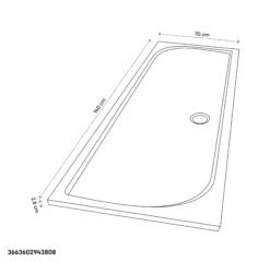 GoodHome Limsky Rectangular Shower Tray (L)700mm (W)1400mm (H)28mm 13 GoodHome Limsky Rectangular Shower Tray (L)700mm (W)1400mm (H)28mm -Trade point goodhome limsky rectangular shower tray l 700mm w 1400mm h 28mm3663602943808 01t