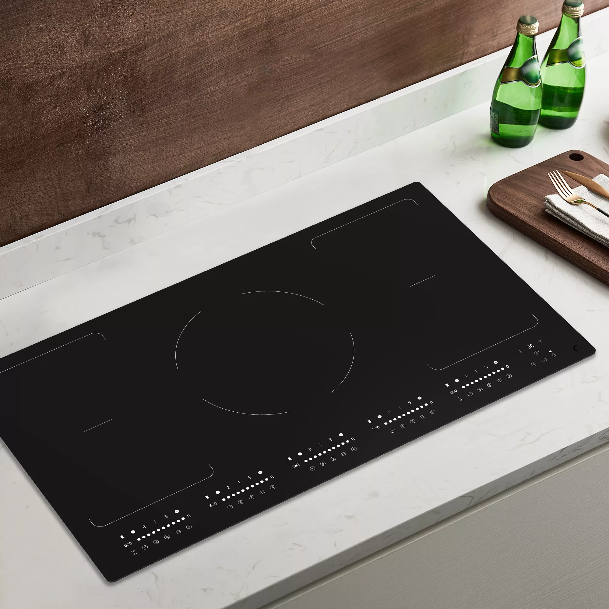 GoodHome Linksense GH5ZFXLK90 90cm Induction Hob - Black 11 GoodHome Linksense GH5ZFXLK90 90cm Induction Hob - Black - Image 9