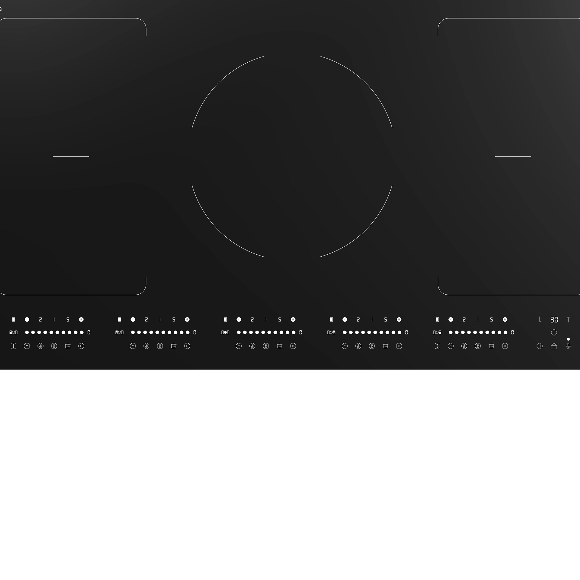 GoodHome Linksense GH5ZFXLK90 90cm Induction Hob - Black 7 GoodHome Linksense GH5ZFXLK90 90cm Induction Hob - Black - Image 5