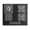 GoodHome Linksense GH60GASLK 4 Burner Black Glass & Steel Gas Hob, (W)590mm 2 GoodHome Linksense GH60GASLK 4 Burner Black Glass & Steel Gas Hob, (W)590mm -Trade point goodhome linksense gh60gaslk 4 burner black glass steel gas hob w 590mm5059340445793 02c
