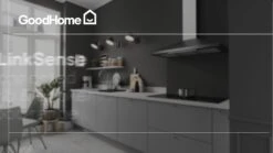 GoodHome LinkSense GHCG60LKSS Glass Curved Cooker Hood (W)59.8cm -Trade point goodhome linksense ghcg60lkss glass curved cooker hood w 59 8cm5059340446110 kfg EN BQ