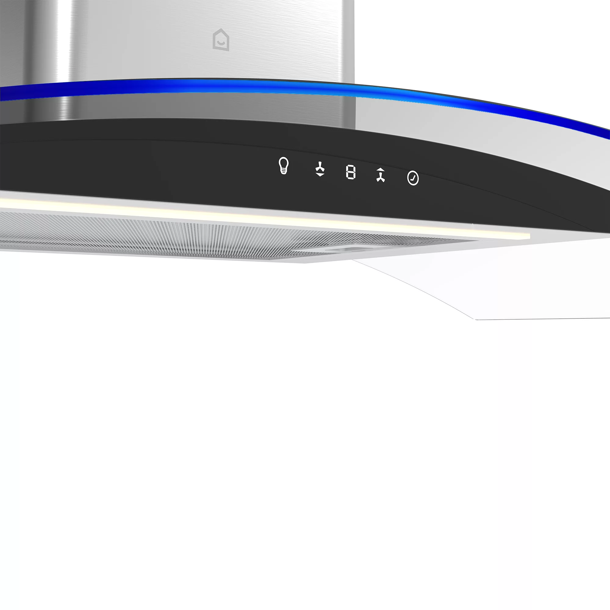 GoodHome LinkSense GHCG90LKSS Glass Curved Cooker Hood (W)89.8cm 6 GoodHome LinkSense GHCG90LKSS Glass Curved Cooker Hood (W)89.8cm - Image 4