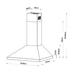 GoodHome LinkSense GHCH60LKBL Black Steel & Glass Chimney Cooker Hood (W)59.8cm - Black 22 GoodHome LinkSense GHCH60LKBL Black Steel & Glass Chimney Cooker Hood (W)59.8cm - Black -Trade point goodhome linksense ghch60lkbl black steel glass chimney cooker hood w 59 8cm black5059340446134 01t