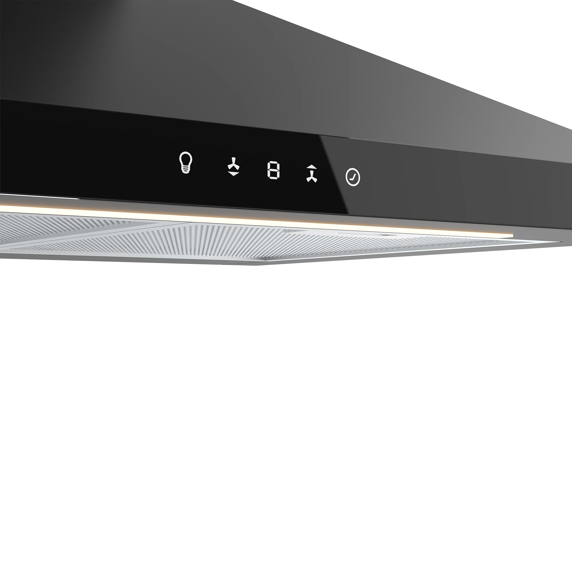 GoodHome LinkSense GHCH60LKBL Black Steel & Glass Chimney Cooker Hood (W)59.8cm - Black 6 GoodHome LinkSense GHCH60LKBL Black Steel & Glass Chimney Cooker Hood (W)59.8cm - Black - Image 4