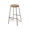 GoodHome Maloux Black Oak Bar Stool 2 GoodHome Maloux Black Oak Bar Stool -Trade point goodhome maloux black oak bar stool3663602722977 01bq