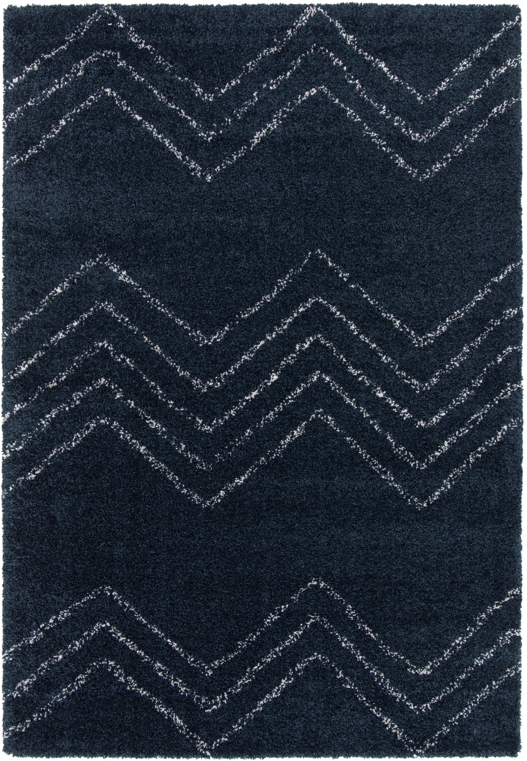 GoodHome Manzo Dark Blue Striped Rug 170cmx120cm 3 GoodHome Manzo Dark Blue Striped Rug 170cmx120cm