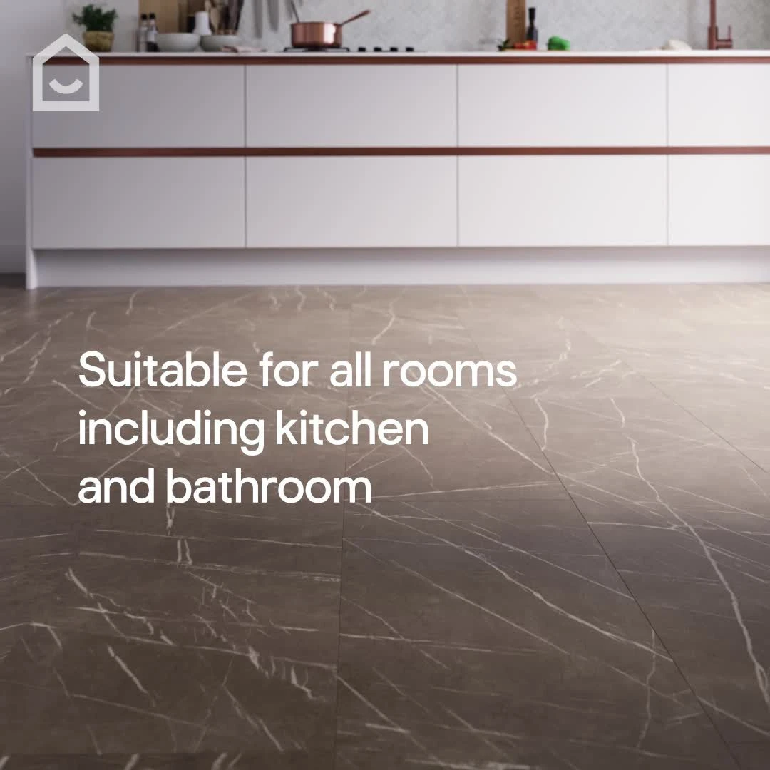 GoodHome Marble White Tile Effect Laminate Flooring, 2.535m² 4 GoodHome Marble White Tile Effect Laminate Flooring, 2.535m² - Image 2