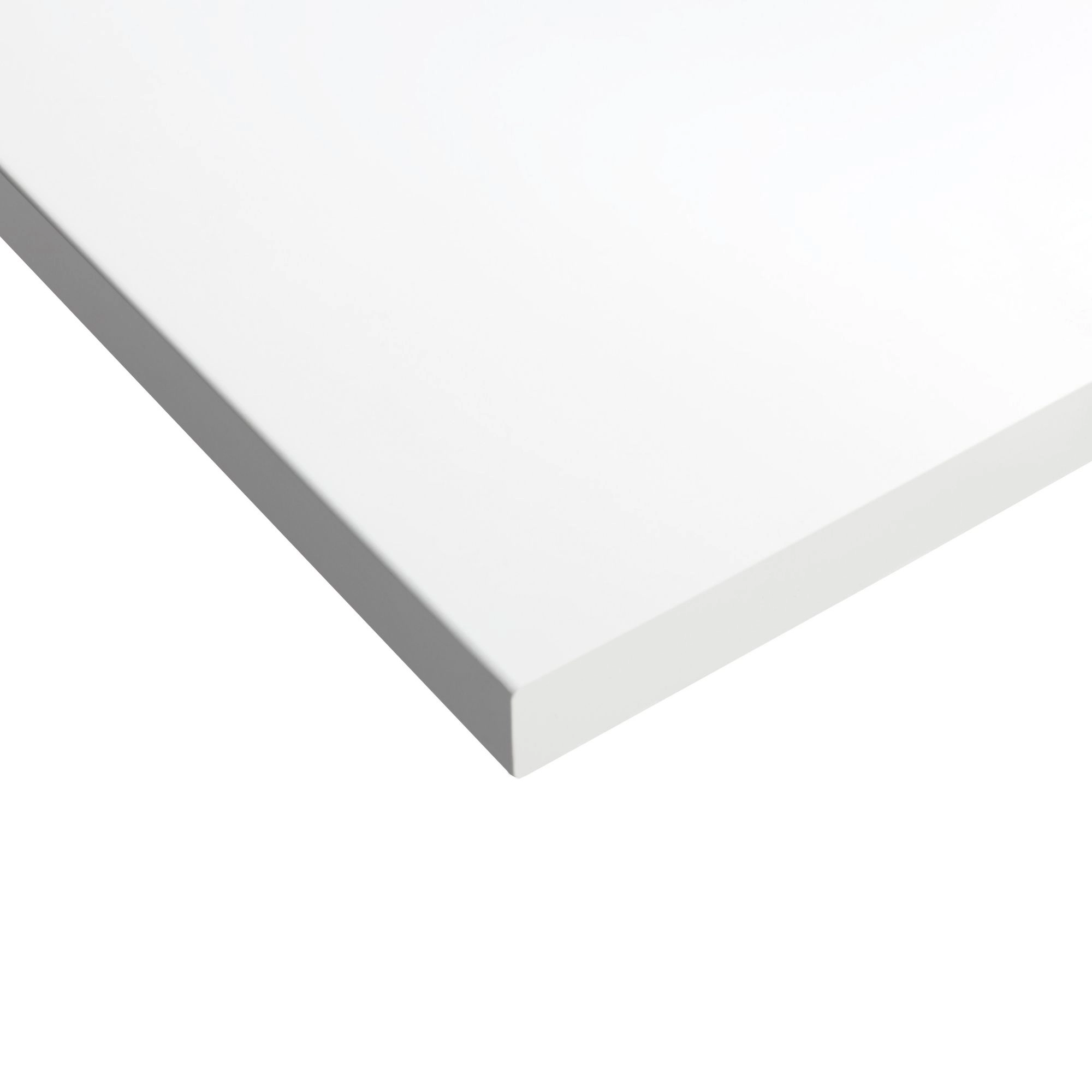 GoodHome Marloes Gloss White Chipboard Bathroom Worktop 2.8cm X 45.2cm X 100cm 4 GoodHome Marloes Gloss White Chipboard Bathroom Worktop 2.8cm X 45.2cm X 100cm - Image 2