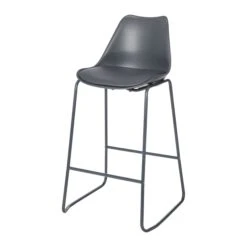 GoodHome Marula Dark Grey Bar Stool