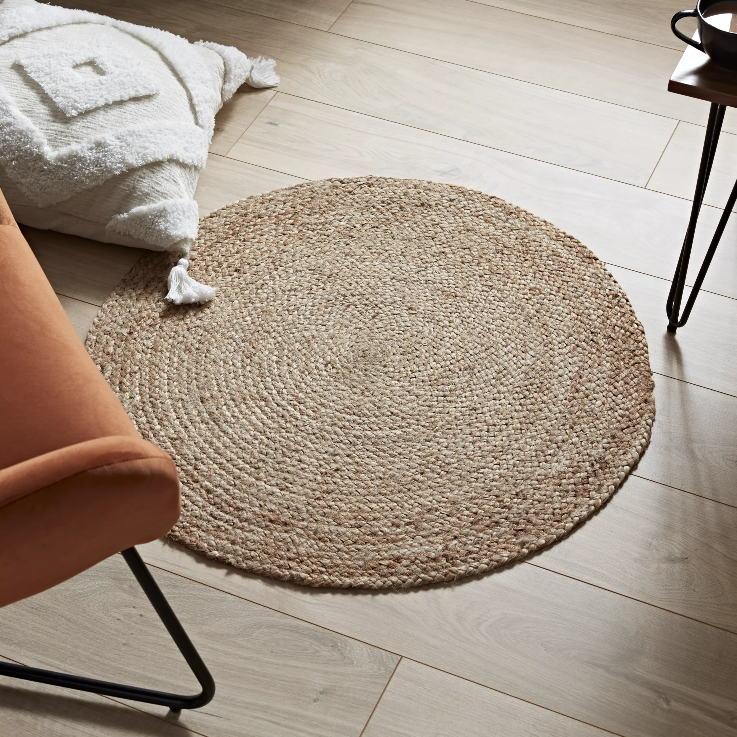 GoodHome Melua Natural Reversible Rug 80cmx80cm 4 GoodHome Melua Natural Reversible Rug 80cmx80cm - Image 2