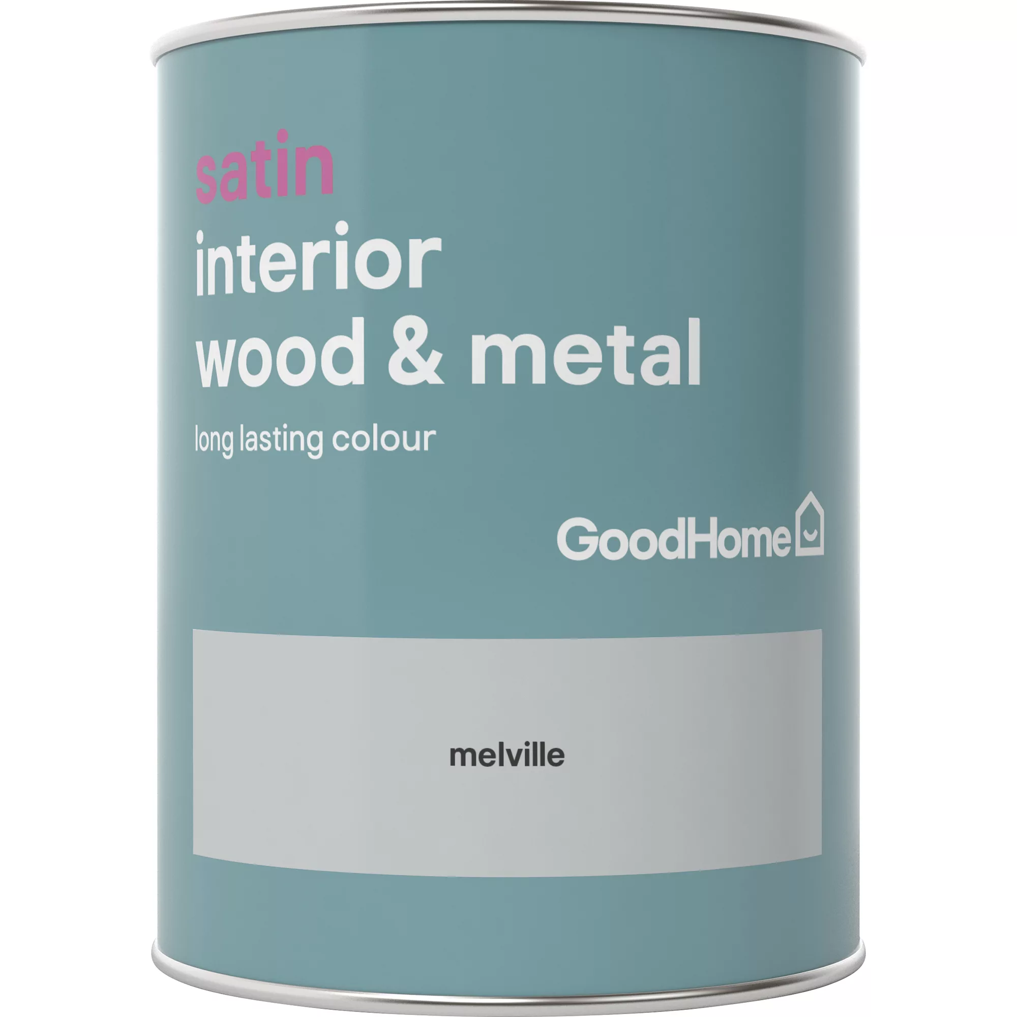 GoodHome Melville Satin Metal & Wood Paint, 750ml 4 GoodHome Melville Satin Metal & Wood Paint, 750ml - Image 2