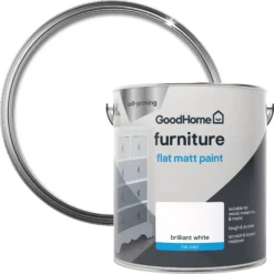 GoodHome North Pole (Brilliant White) Flat Matt Furniture Paint, 2L 9 GoodHome North Pole (Brilliant White) Flat Matt Furniture Paint, 2L -Trade point goodhome north pole brilliant white flat matt furniture paint 2l3663602578529 21c