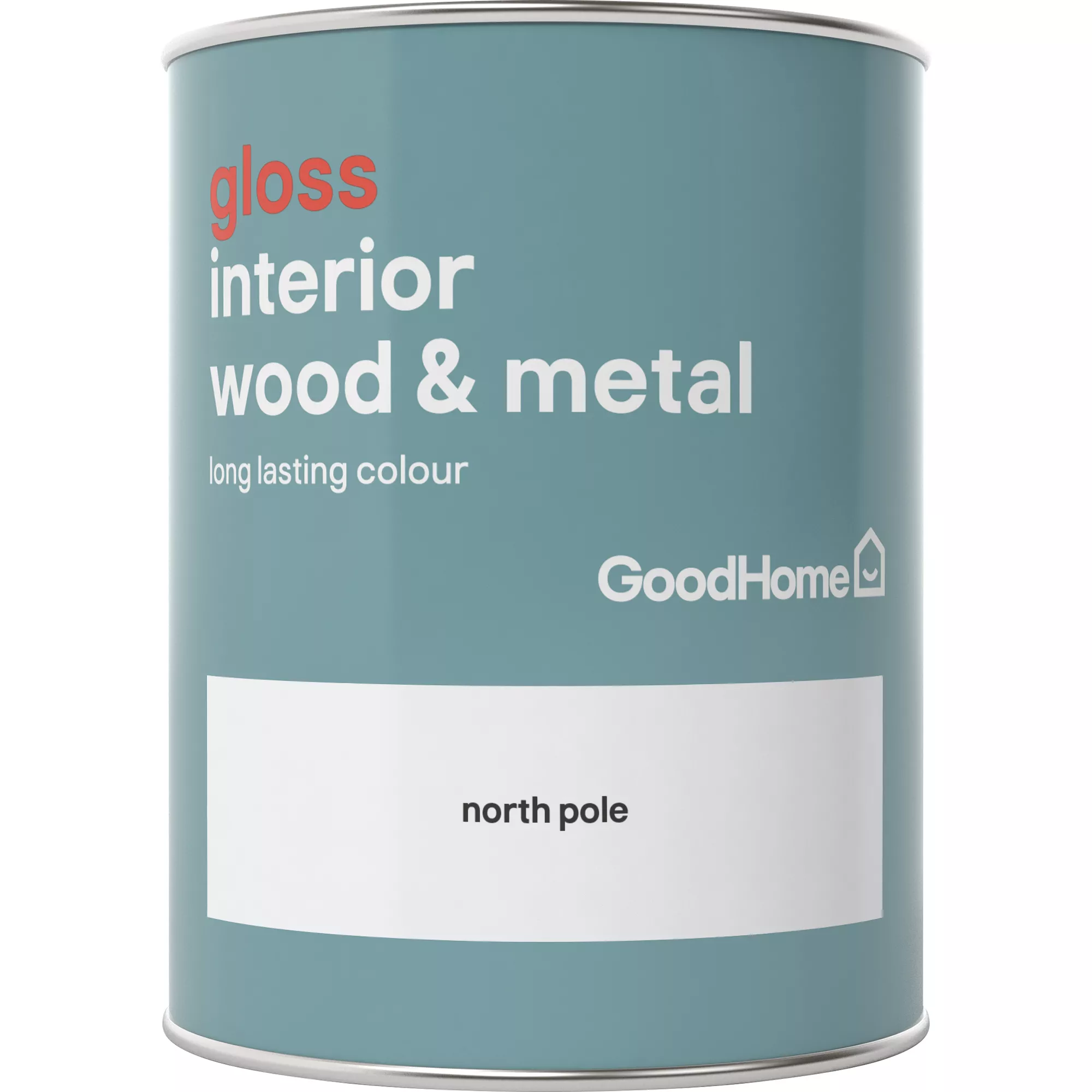 GoodHome North Pole Gloss Metal & Wood Paint, 750ml 4 GoodHome North Pole Gloss Metal & Wood Paint, 750ml - Image 2