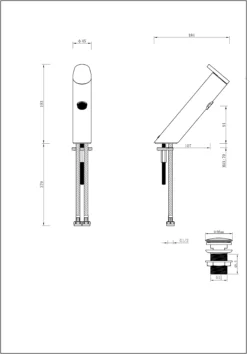 GoodHome Nyasa Medium Gloss Round Deck-mounted Manual Basin Mono Mixer Tap -Trade point goodhome nyasa medium gloss round deck mounted manual basin mono mixer tap3663602300144 01t