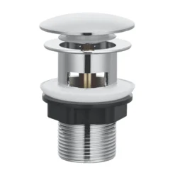 GoodHome Nyasa Medium Gloss Round Deck-mounted Manual Basin Mono Mixer Tap -Trade point goodhome nyasa medium gloss round deck mounted manual basin mono mixer tap3663602300144 07c